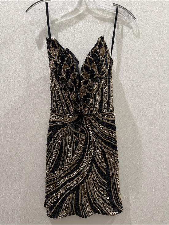Ashley Lauren Dresses & Skirts - Ashleylauren Black and Gold Sequin Mini Dress